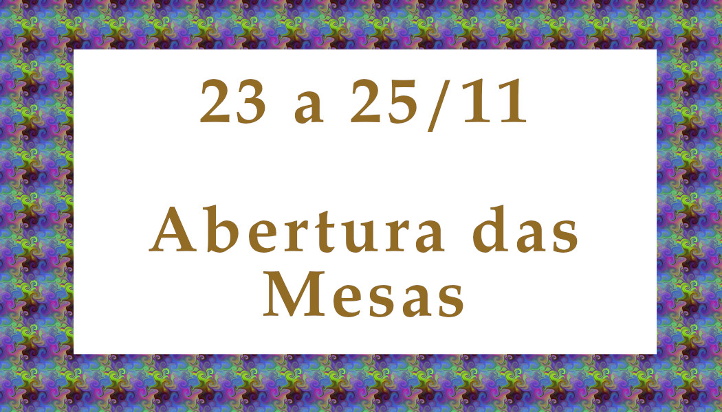 23 a 25/11: Publicar primeiro comentário como coordenador de mesa para abertura dao debate