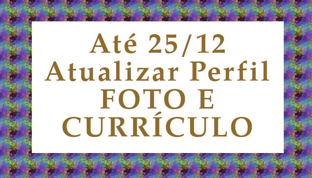 até 25/11 Atualizar foto e descrição no perfil do moodle